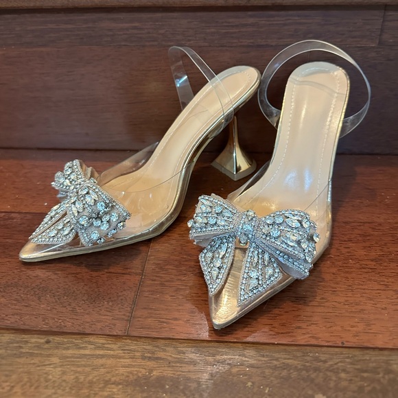 Embellished Bow Rose Gold Heel - Picture 6 of 6